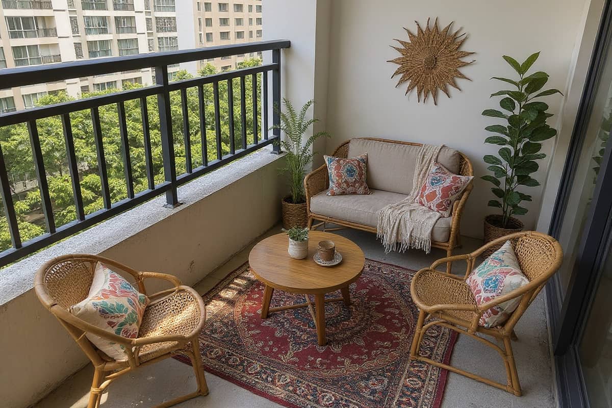 Empty balcony → Boho retreat — After