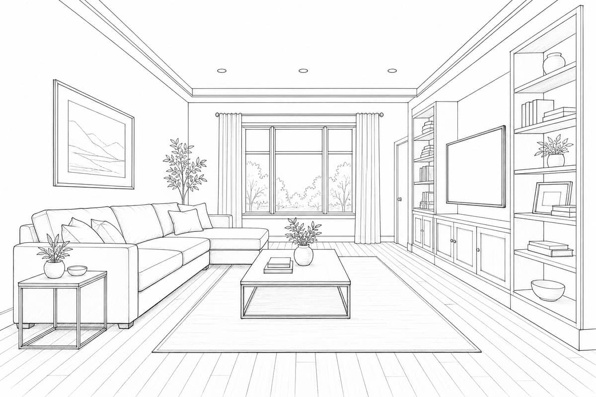 Hand sketch → Photoreal render — Before